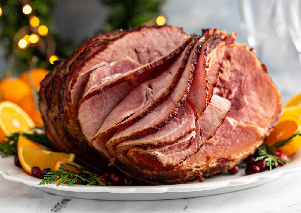 Bourbon Glazed Baked Spiral Cut Bone In Ham - (approx. 10 lbs)