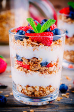 Yogurt Parfait with Fresh Fruit and Granola